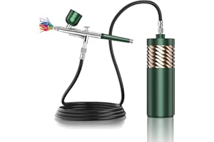 RHINOWISDOM Airbrush-Kit with Compressor Portable Cordless Air Brush Gun Set for Painting,Model,Nail,Tattoo,Cake Decorating,Rechargeable,Mini Handheld Airbrush