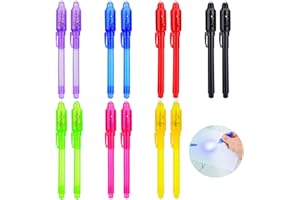 CAILINK Invisible Ink Pens 14 Pcs - Spy Pen With UV Light - Invisible Disappearing Ink for Secret Messages & Stocking Stuffers