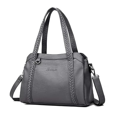 M3M M3M Womens Purses and Handbags Shoulder Bags Ladies Designer Top Handle Satchel Tote Bag,Gray,321123cm