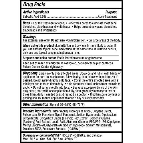 Paula's Choice CLEAR Back & Body Exfoliating Acne Spray, 2 BHA