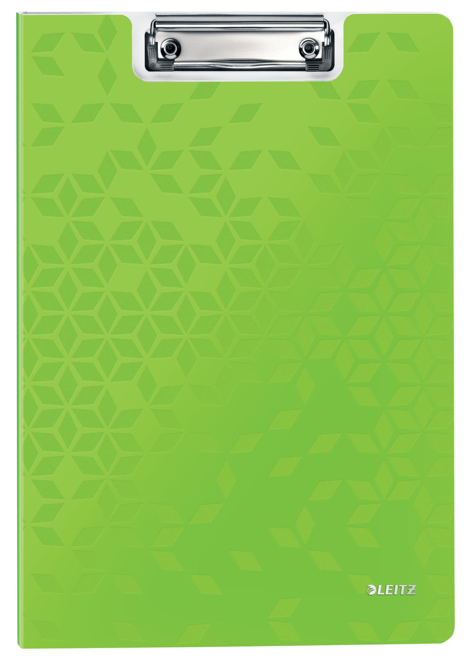 Leitz 41990054 A4 Clipfolder with Cover, Lightweight Polyfoam, WOW Range, Green
