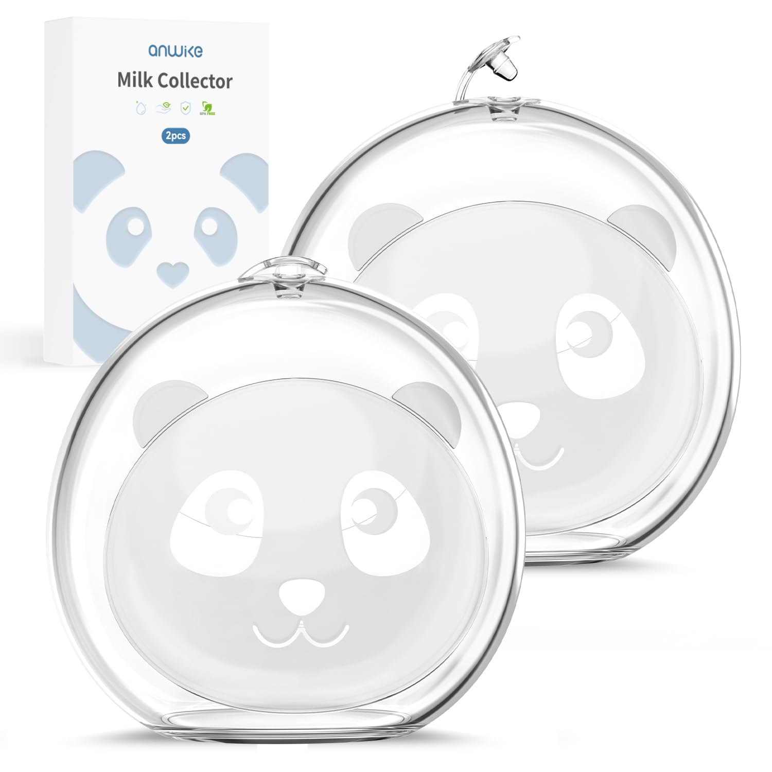 Photo 1 of ANWIKE Breast Milk Collector Revolutionary 0.2-Inch Thicken Silicone Milk Collector for Breastfeeding Leak-Proof and Comfortable Portable BPA-Free Milk Collection Shells Breastfeeding Essentials, 2PCS