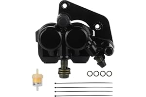 ASECUPDAT Black Front Brake Calipers 51mm Twin Piston Hydraulic Cylinder Caliper For Chinese 50cc-125cc ATV Quad Pit Pro Dirt Bike Go kart Apollo 140cc z40