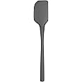 Tovolo Flex-Core All Silicone Spatula Turner, Tapered Edge, Ergonomic Handle, Heat Resistant, Charcoal