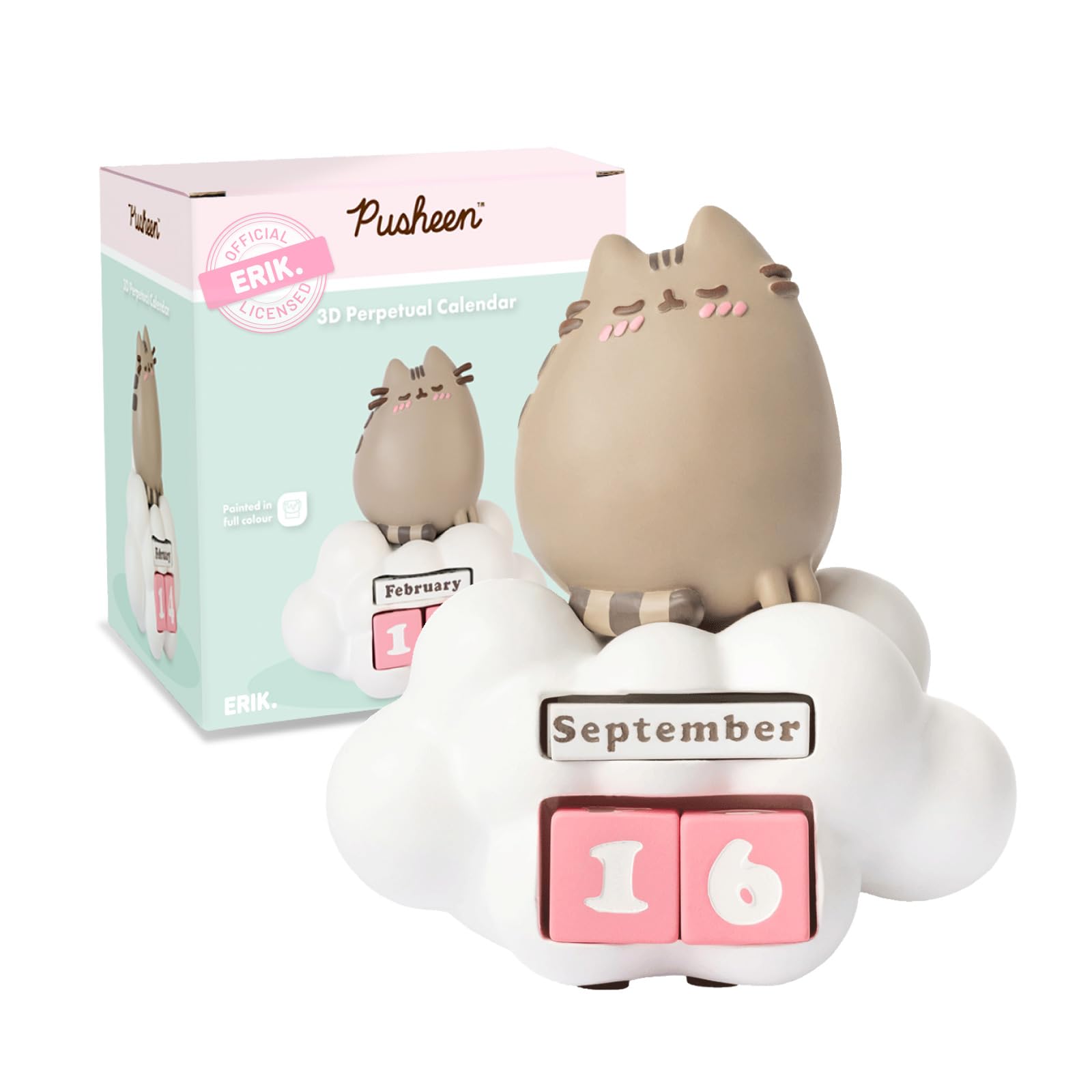 Grupo Erik Perpetual Calendar - Pusheen Merchandise | Desk Calendar, Home Office Desk Accessories, Home Decor Accessories | Pusheen Gifts For Cat Lovers