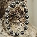 USWEL Women’s Hematite Bracelet Adjustable Magnetic Healing Hand Made Crystals and Antique Beads (Antique)