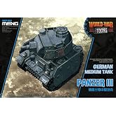 Meng wwt-005 World War Toons Panzer III German Medium Tank Model Kit, Cartoon Style, Rotatable Turret, Elevatable Gun Barrel, Fast Cement-Free Assembly