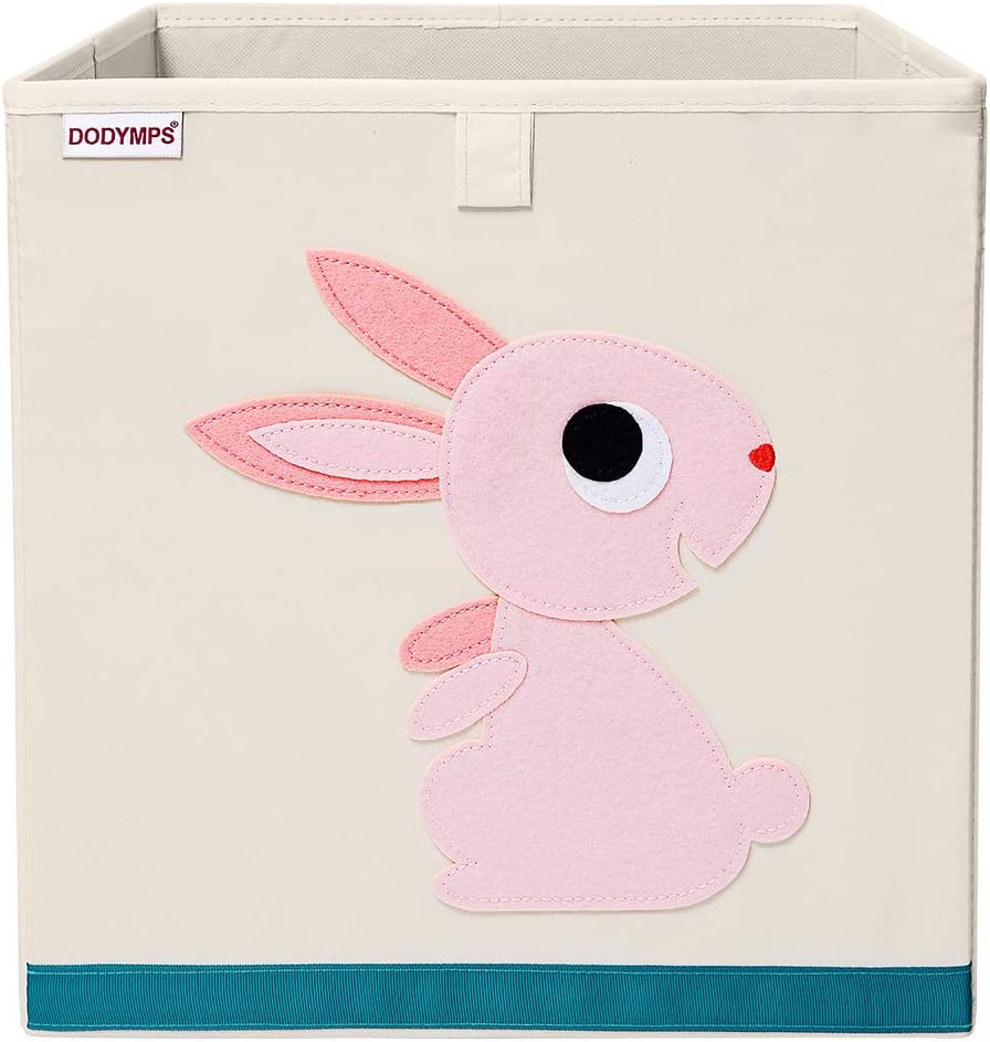 Foldable Animal Toy Storage Bins/Cube/Box/Chest/Organizer for Kids & Nursery, 13 inch (Rabbit)