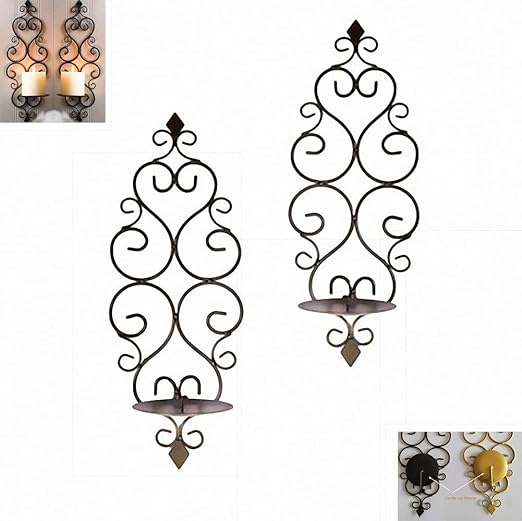 Conjunto De 2 Apliques De Velas De Pared Aplique De Pared