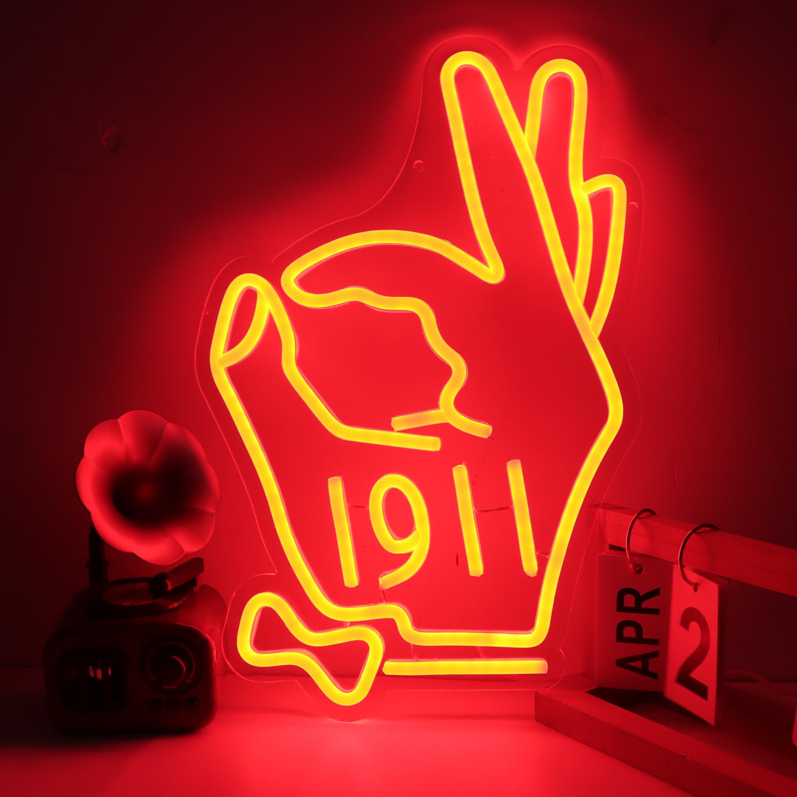 Photo 1 of * PLEASE SEE NOTE AND PHOTO *Tiabuy KAP Fraternity Sorority Neon Signs for Wall Decor, Kappa Alpha 1911 Psi Neon Lights for Fraternity Birthday Gfits with Dimmanle, USB Power KAP Paraphernalia Sorority Sings Gifts 17 * 13 IN