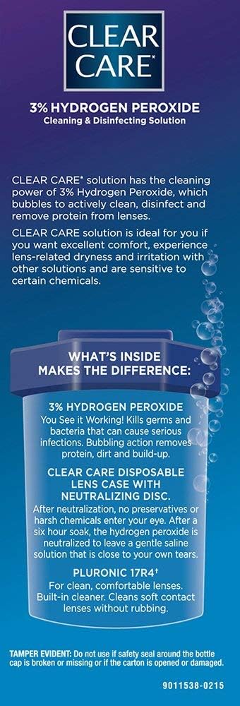 Clear Care Cleaning & Disinfecting Solution with Lens Case, Twin Pack, 12 Fl Oz (Pack of 2): Health & Personal Care