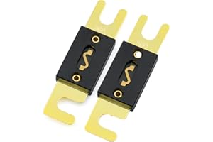 Baomain 2-Pack 50Amp ANL Fuse for Car Vehicles Audio System Sheet Gold Tone