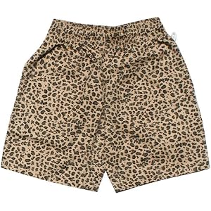 COOKMAN Chef Short Pants - Leopard : Beige, Relaxed Fit Kitchen & Street Use, Adjustable Drawstring Waist :