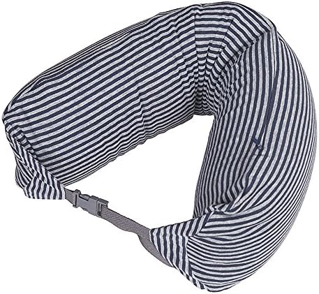 LBMUJI 【Counter Genuine】 MUJINeck Pillow Neck Pillow for Airplane Travel Neck Pillow for car Sofa Pillow U-Pillow (Specifications 16x67cm, Blue Gray Stripes)