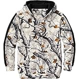 Legendary Whitetails Mens Snow Camo Outfitter Hoodie Big Game Snow Camo Large