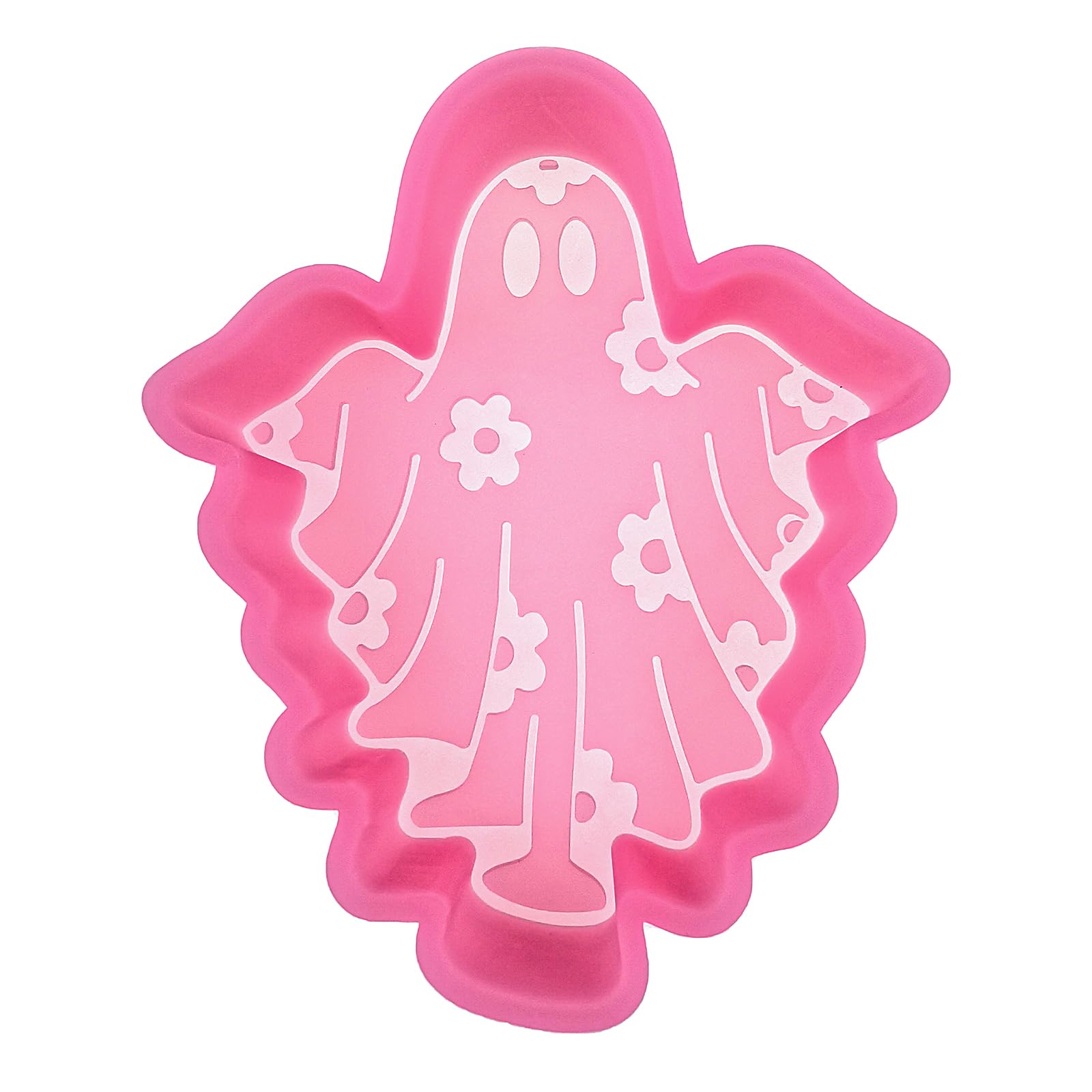 Photo 1 of (300 Design Optional) MUBYOK M458 Halloween Flower Ghost Silicone Freshie Mold for Baking Aroma Beads Car Freshie Supplies
