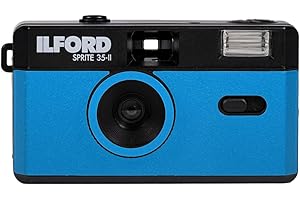 Ilford Sprite 35-II Reusable/Reloadable 35mm Analog Film Camera (Blue and Black)