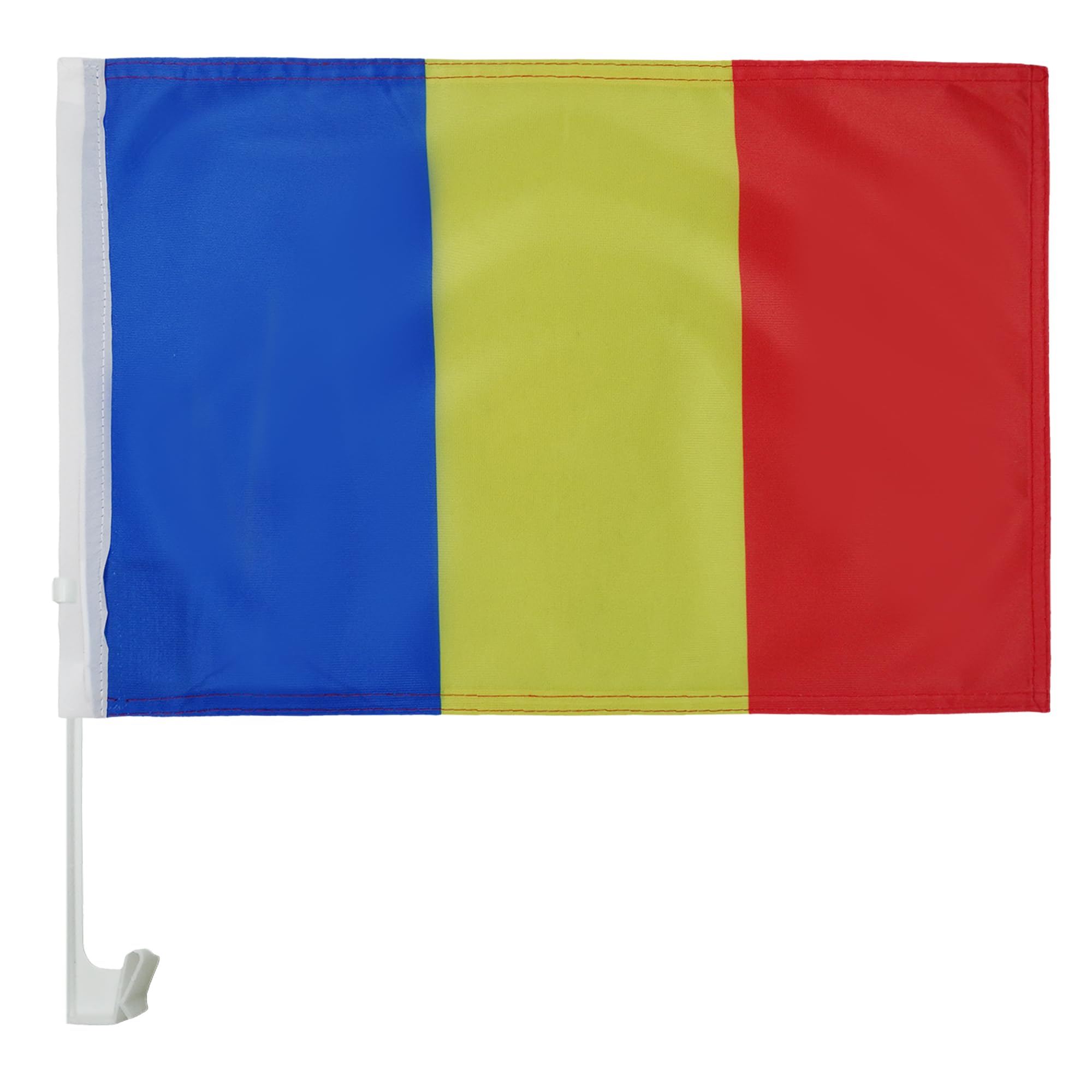 Romania Car Flag 18'' x 12'' - Romanian Car flags 30 x 45cm - Banner 18x12 INCHES PLASTIC STICK - AZ FLAG