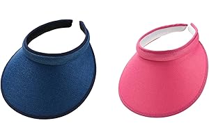 jecvxor Cloth Covered Slip-On Visor for Women, Adjustable Cap Sports Sun Visors for Men
