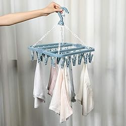 alladaga Clothes Drying Hanger with 32 Clips and