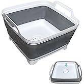 Moodyin 9L Collapsible Wash Basin, Foldable Plastic Sink for Camping, Kitchen and Travel, Portable Folding Wash Basin for Dis