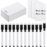 Laumoi 24 Packs Pocket Sized Erasable Notepad Badge Accessory 12 Mini Whiteboard Clipboard Hangs with Badge Mini Whiteboard S