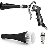 Aluminium Car Cleaning Gun with Tapered Nozzle, 6-9.2Bar with 2 Set Nozzle, Pressure Air Blower Blow Gun Producing Powerful B