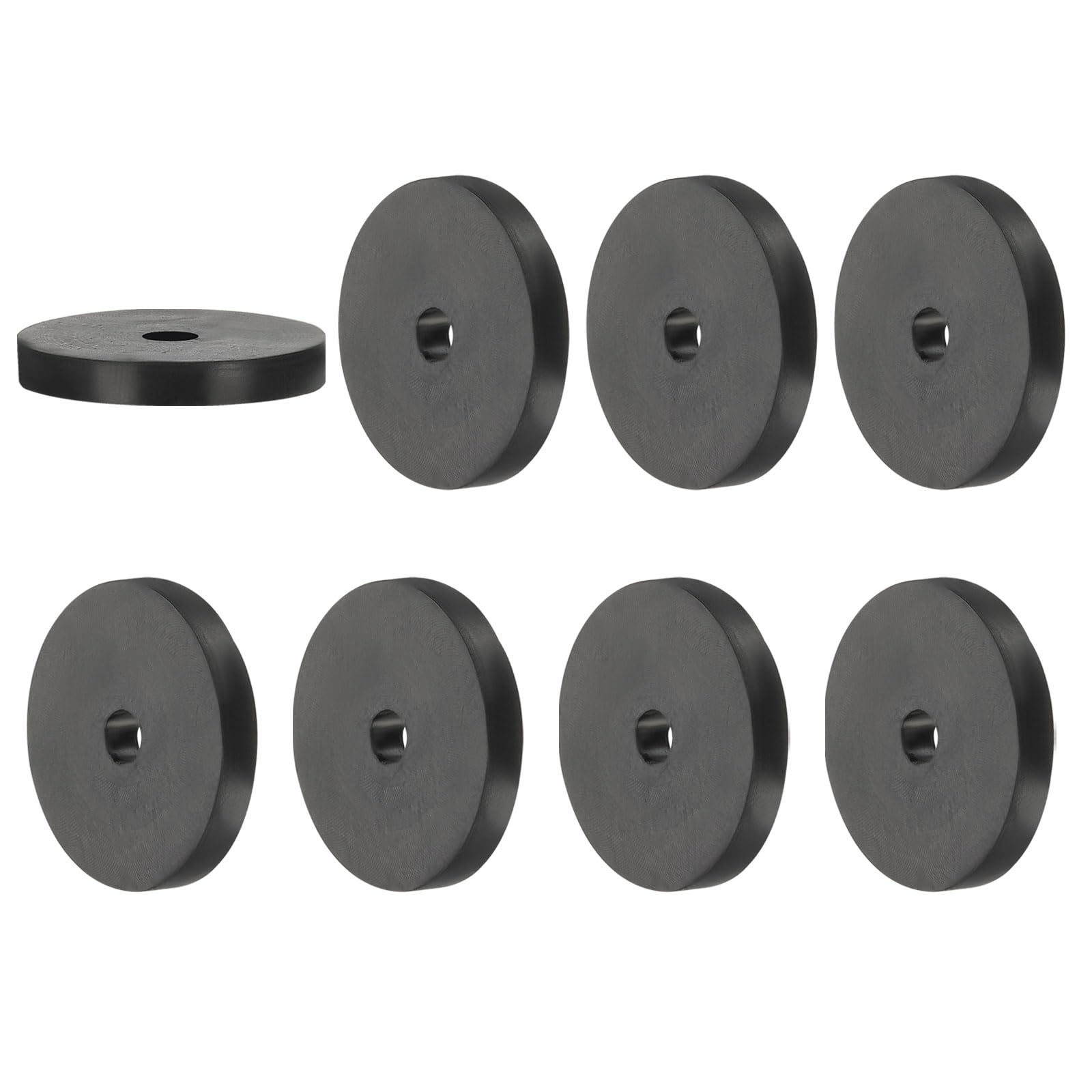 PATIKIL Multi Purpose Rubber Spacer, 8 Pcs 6.5mm ID x 35 OD x 3mm T Neoprene Round Anti-Vibration Isolation Pads Isolator Rubber Bushings Spacer Washer for HVAC Bolts Car Accessories