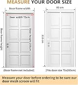 LAIJIANG Reinforced Cat Screen Door 80x210cm Pet Scratch Proof Mesh Zipper Fits view 2