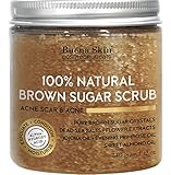 Brown Sugar Scrub by Buena Skin | For Face and Body - Anti Cellulite Treatment, Natural Exfoliator, Moisturizer Promoting Radiant Skin,100% Natural 12 oz