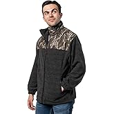 TrailCrest Men's C-Max Full Zip Polar Fleece Jacket, Mossy Oak Camo Patterns
