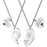 Ruirenan Gift for Lover His and Hers Friendship Pendants Necklace Set for 2, Best Friends Gifts,Valentines Birthday Gift for Couple Best Friends Teens Women Men