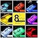 wsiiroon Car LED Strip Light，4pcs 48 LED Multicolor Music Car Interior Lights Under Dash Lighting Waterproof Kit with Sound Active Function and Wireless Remote Control, Car Charger Included, DC 12Vthumb 4