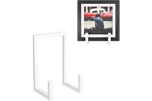 ihomecooker Magazine Holder Vinyl Record Storage Holder Plate Display Stands Metal Album Storage for Picture, Decorative Plate, Photo Easel 2Pack (2P-White)