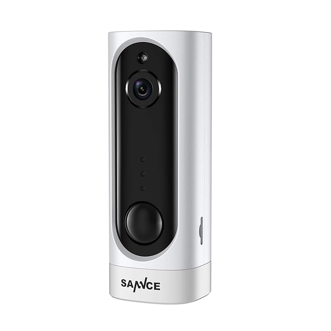 SANNCE WLAN Kamera IP ÜberwachungsKamera 720P kabellos wiederaufladbar Überwachungskamera mit Nachtsicht,Bewegungserkennung,Z