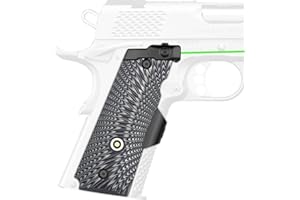 DARKFANG Compact/Full Size 1911 Laser Grip with Ambi Safety Cut, G10 1911 Laser Sight No Rail with Rechargeable Battery
