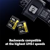 Lexar Professional 512GB 1800x SDXC UHS-II Gold SD Memory Card 270MB/s view 6