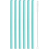 Replacement Straws Compatible with Owala FreeSip Water Bottle 40oz, Fit For Bubba Trailblazer,Radiant Vacuum Bottle 40oz,Accessories Set Include 6 BPA-FREE Straw and 1 Cleaning Brush