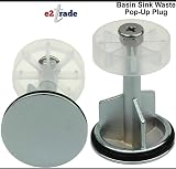 E2TRADE 40mm Chrome Brass Basin Sink Pop Up Plug Replacement view 2
