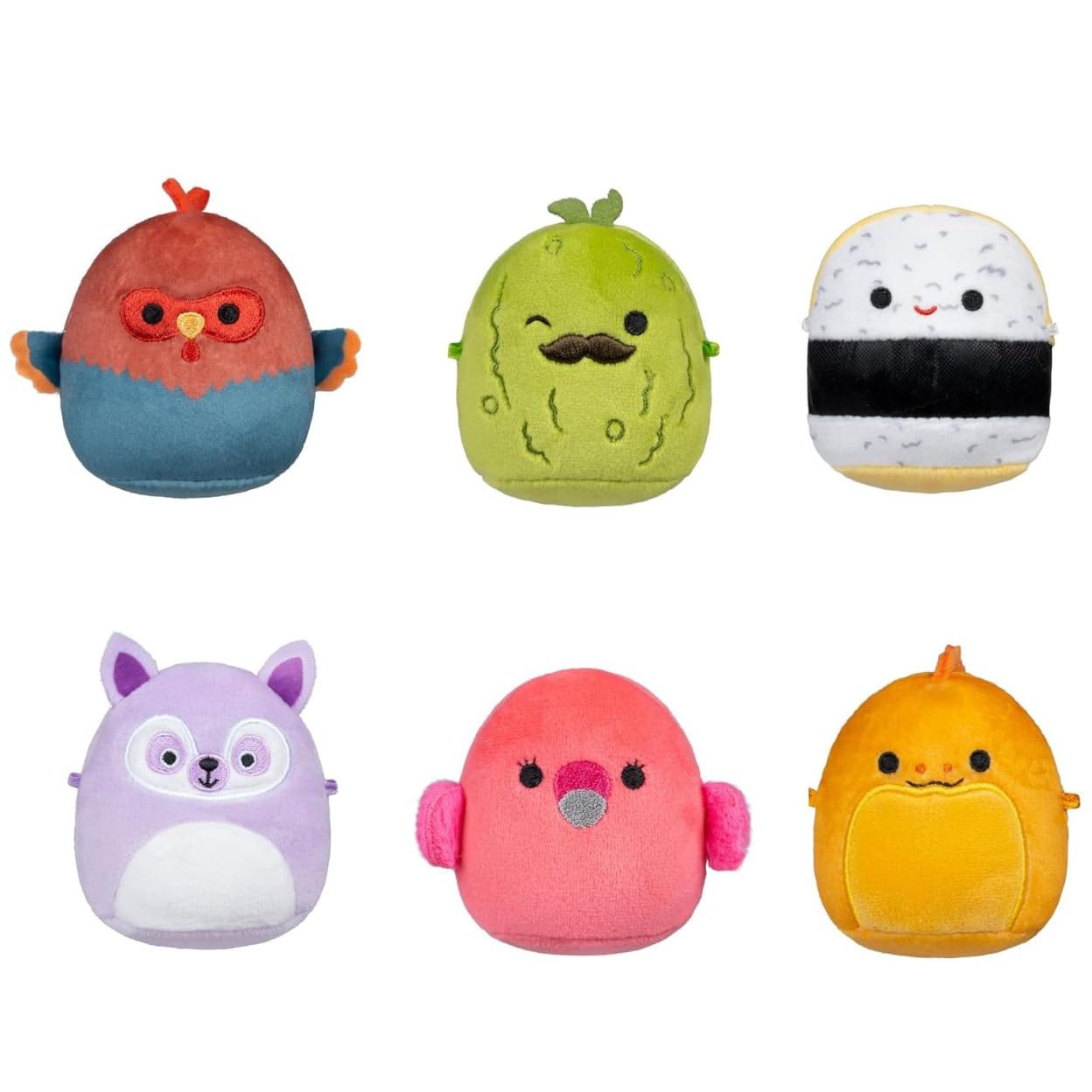 Photo 1 of Squishmallows Original Micromallows Plush 6-Pack (Charles, Onel, Cookie, Reed, Mo, Layla)