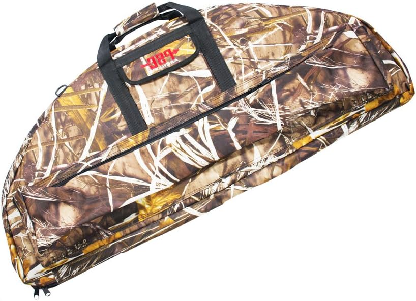 Funda para arco compuesto de 115 cm, tela suave, para caza, diseño de arco, color negro y camuflaje