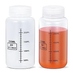 UMETASS 8oz/250ml Wide Mouth Plastic Bottles with