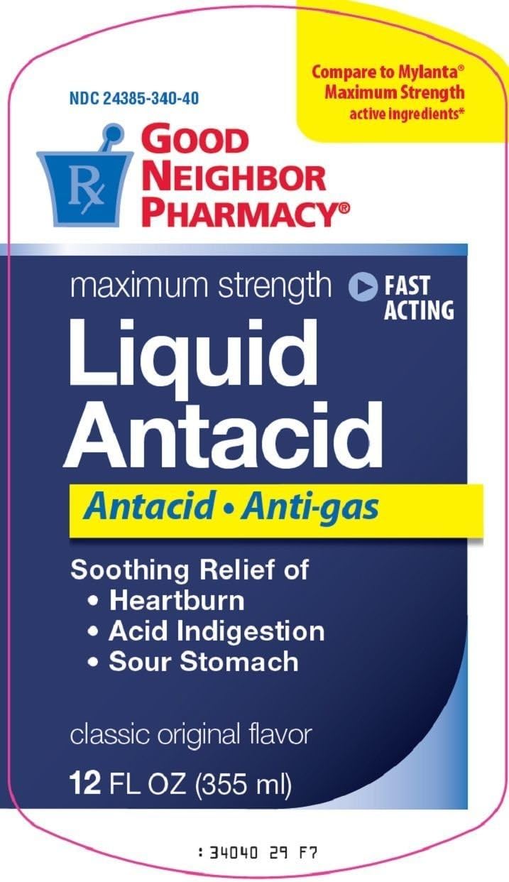 GNP Maximum Strength Fast Acting Liquid Antacid Antacid Anti-Gas 12 OZ