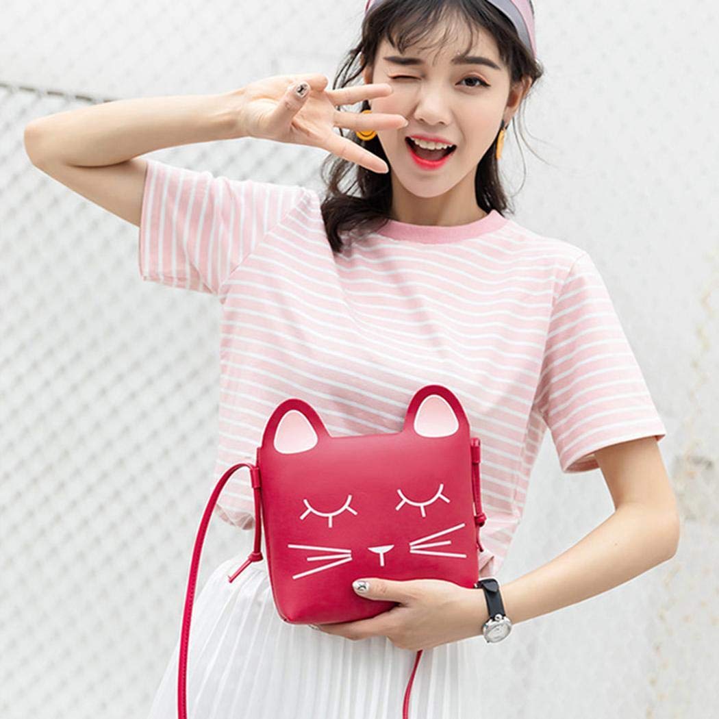 Yagot Damenmode Mädchen Umhängetasche nette Karikatur-Form Knopf Druck Schultertasche