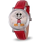 Disney Officially Licensed Mickey Mouse Watch – Stylish & Fun Mickey Mouse Watch for Women, Gift Fans – Women's Silver Dial Timepiece with Stainless Steel Strap, Classic Metal Case