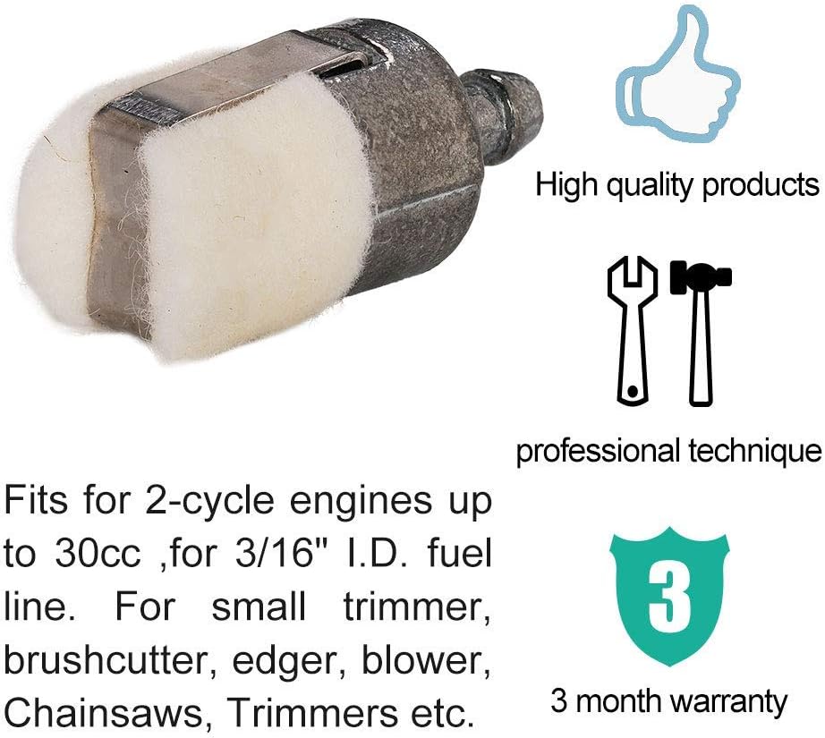 OxoxO (pack of 5 Fuel Filter Compatible with Walbro 125-527 Echo 131-205-07320 Robin 3112 Shindaiwa T230 T231 Stihl FC75 FS85 String Trimmer/Edger/Backpack Blower - Image 5