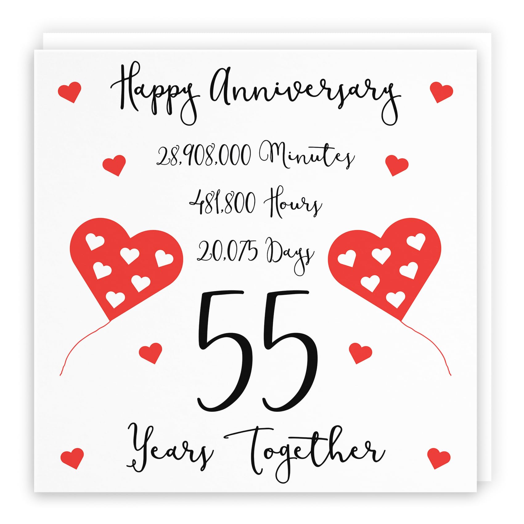 Hunts England - 55th Wedding Anniversary Card - 55 Years Together - Happy Anniversary - Timeless Collection - Fun Cute Card — image 1