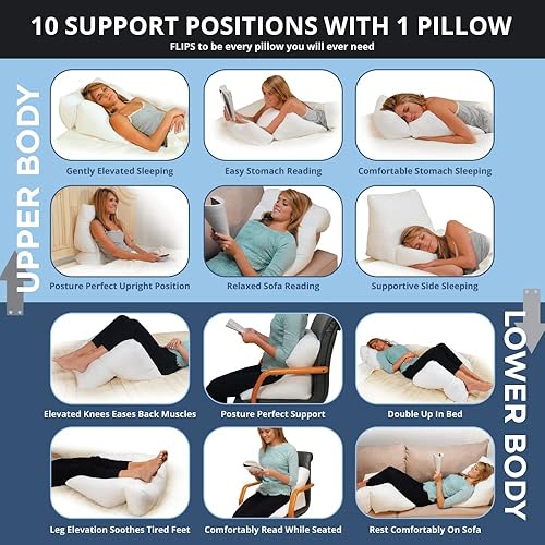 Contour Products 10-in-1 Flip Pillow, King in Bahrain Whizz