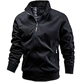 TLZC Men's Casual Jacket Outdoor Windbreaker Lightweight Softshell Flight Bomber Jackets