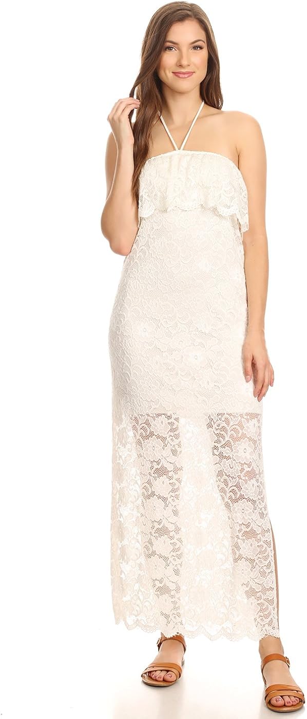 extra long white maxi dress